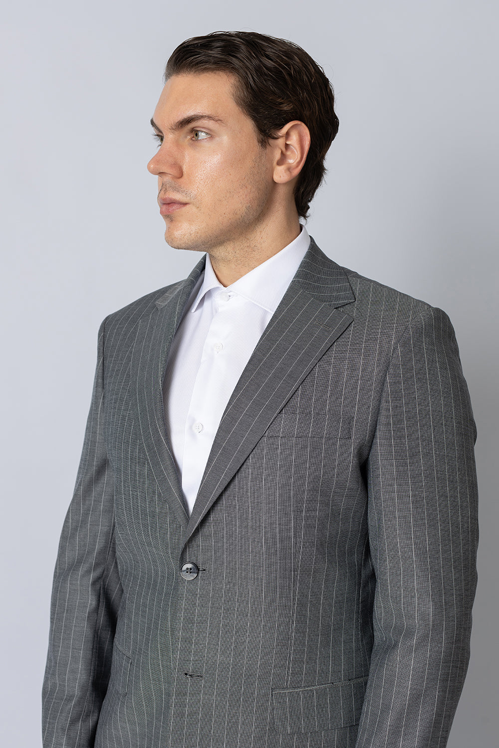 Steel Striped Suit 25E