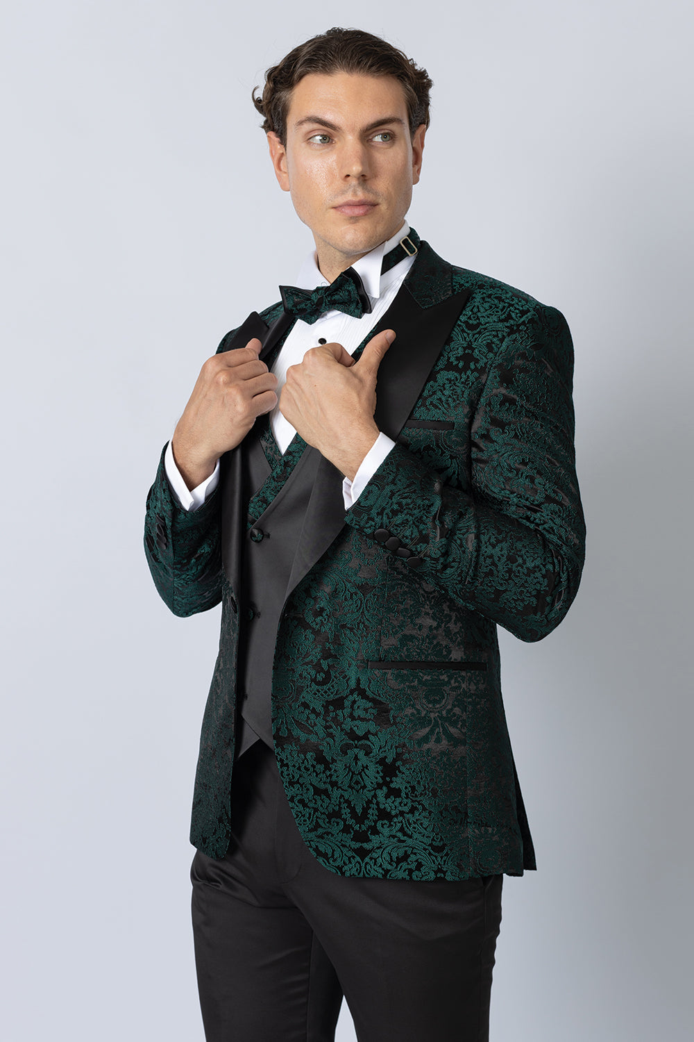SLIM-FIT EVENING TUXEDO GREEN